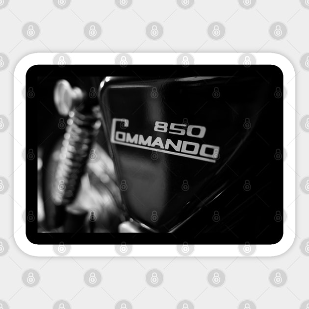 850 Commando (B&W) Sticker by Silver Linings